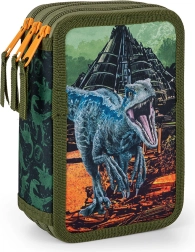 Estuche escolar de tres pisos JURASSIC WORLD sin contenido