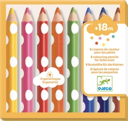 Ocho lápices de colores para niños DJECO