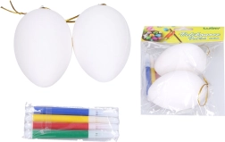 Huevos de plástico para colorear 5 × 8 cm, 2 uds con rotuladores