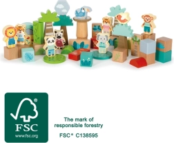Set de construcción de madera Amigos de la jungla small foot