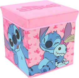 Cozy Noxxiez caja de almacenamiento plegable y taburete STITCH para niñas 30 × 30 × 30 cm