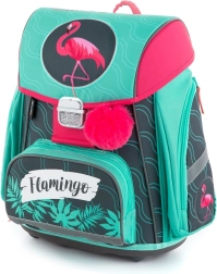 Cartera escolar premium con motivo de flamenco