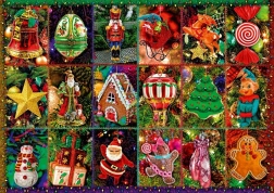 Puzzle Bluebird adornos navideños 1000 piezas