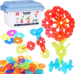 Copos de construcción de colores 3D – set de 140 piezas para niños