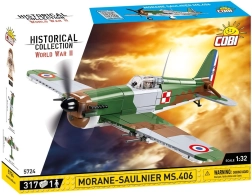 COBI morane-saulnier ms.406 – kit de construcción de avión histórico 1:32 (317 piezas)