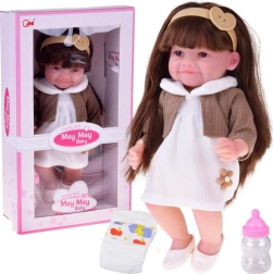 Muñeca adorable Tosia con cabello largo, cuerpo suave y vestido 30 cm