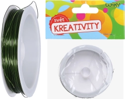 Alambre decorativo verde para atar 0,4 mm, 30 m