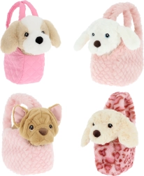 Perrito de peluche en bolso 16 cm – 4 tipos KEEL