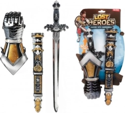 Juego de caballero espada de plástico con funda y protectores