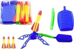 Lanzador de cohetes de espuma con bomba – set de jardín azul