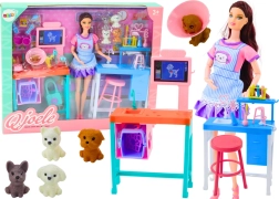 Set médico con muñeca, animalitos y accesorios