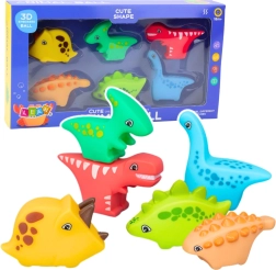 Set de juguetes de goma para el baño Dino World 6 uds.