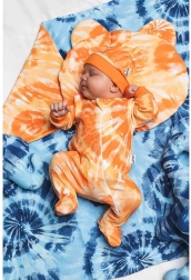 Gorrito de algodón para bebé azul Nicol Tomi – Naranja 62