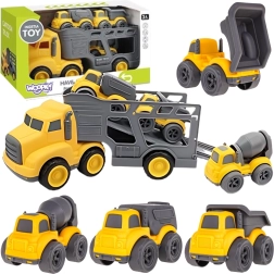 Woopie camión remolque con vehículos de construcción 4 en 1