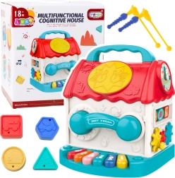 Cubo educativo interactivo con forma de casita para niños