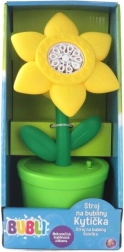 Máquina de burbujas con forma de flor - amarilla