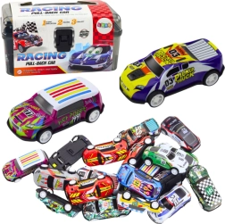 Set de 25 cochecitos metálicos en maletín con alfombra de juego con carreteras