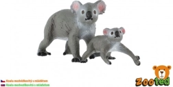 Koala con cría – set de 2 figuras de plástico de 4–6 cm