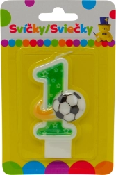 Vela de cumpleaños número 1 con balón