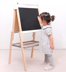Pizarra de madera de doble cara para niños