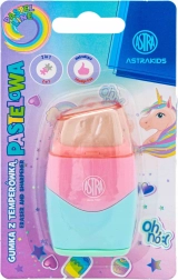 Sacapuntas pastel con goma 2 en 1 ASTRA