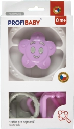 Juego de sonajeros: cadena y estrella/flor, de colores