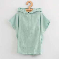 Poncho infantil de muselina New Baby Feeling menta XS 35 cm