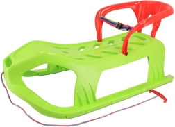 Trineo de plástico con respaldo Baby Mix Snow Star verde
