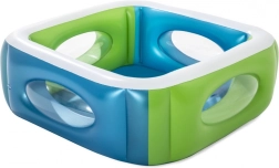 Piscina inflable con ventanas para niños - 168 cm x 168 cm x 56 cm