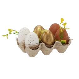 Set de huevos de Pascua en colores pastel 6 cm – 6 uds