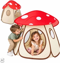 Tienda infantil plegable con forma de seta