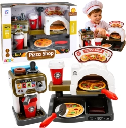 Set infantil de pizzería con horno para pizza y cafetera (Pizza Shop)