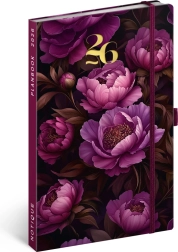 Agenda y cuaderno NOTIQUE Planbook Flores violetas 2026
