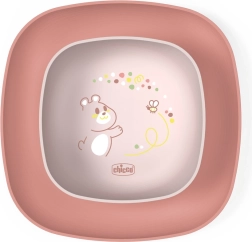 Juego de vajilla Chicco: cuenco y plato para niños a partir de 12 meses – Rosa