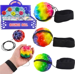 Pelota de entrenamiento con goma y cinta – ejercicios de reflejos y coordinación 6,5 cm