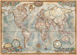 Puzzle Mapa política antigua del mundo 1500 piezas EDUCA