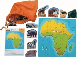 Puzle de madera África y sus animales