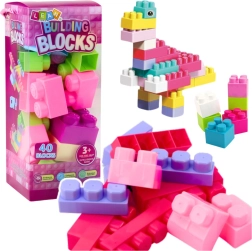 Gran set de construcción en caja de 40 piezas de ladrillos de colores