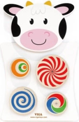 Panel manipulativo de madera Viga vaquita montessori FSC