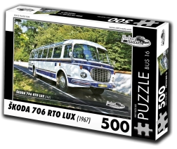Puzzle RETRO-AUTOS Škoda 706 RTO LUX autobús 500 piezas