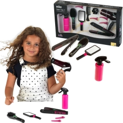 Set de peluquería infantil BRAUN 7 en 1 con secador, plancha y pinzas – KLEIN