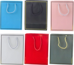 Bolsa de regalo con marco dorado 23 × 18 × 10 cm