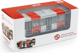Autobús metálico PID Praga rojo