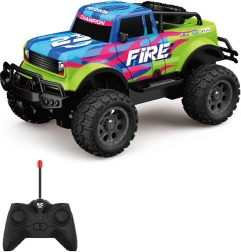 Coche RC luminoso Fire con control remoto de 23 cm