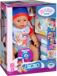 Muñeca BABY born Jonas con 10 funciones y accesorios
