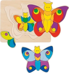Puzle de madera multicapa Mariposa GOKI