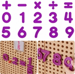 Masterkidz set de números y signos matemáticos para paneles de pared STEM, 82 piezas