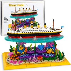 Set de construcción Titanic – modelo de transatlántico en un arrecife de coral (3892 piezas)