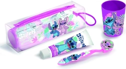 Set infantil de higiene dental STITCH – cepillo de dientes, pasta dental y vasito