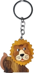 Llavero de madera León